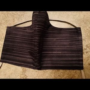 PPE Face Mask HD Quilt Fabric Black/Grey stripe